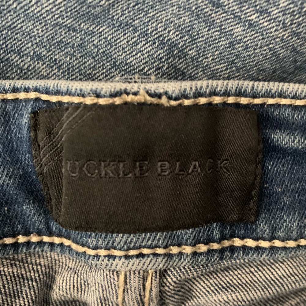Buckle Black Ankle Skinny Jeans - Picture 3 of 6